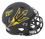 Arizona State Cameron Skattebo Signed Black Speed Mini Helmet BAS Witnessed