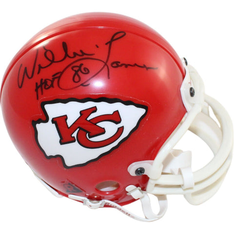 Willie Lanier Signed Kansas City Chiefs VSR4 Replica Mini Helmet HOF BAS 44230