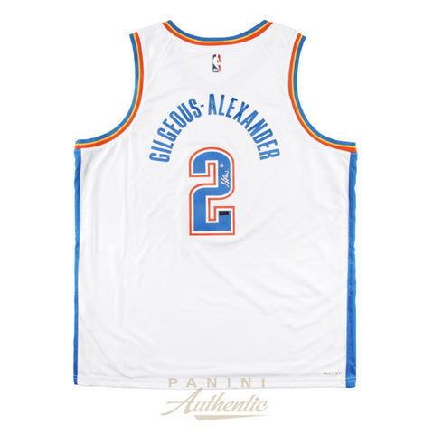 Shai Gilgeous-Alexander Autographed Thunder White Nike Swingman Jersey Panini