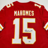 Autographed/Signed Patrick Mahomes Red Authentic Nike Game Jersey Fanatics COA