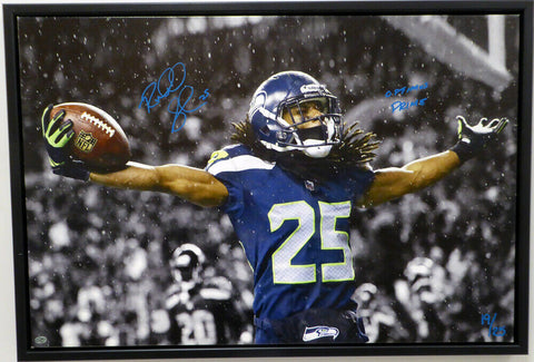 RICHARD SHERMAN AUTOGRAPHED SIGNED FRAMED 20X30 CANVAS PHOTO #/25 RS HOLO 124654