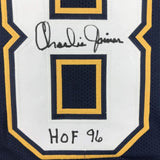 Autographed/Signed CHARLIE JOINER HOF 96 San Diego Dark Blue Jersey JSA COA Auto