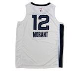 Ja Morant Signed Memphis Grizzlies Nike Swingman White NBA Jersey