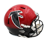 Michael Vick Signed Atlanta Falcons Custom Speed Full Size Red to Black Helmet