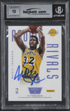 Larry Bird & Magic Johnson Signed 2012 Panini Marquee #4 Card Auto 10! BAS Slab