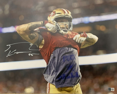 George Kittle Signed San Francisco 49ers 16x20 Photo F*** Dallas Beckett 48862