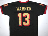 Kurt Warner Autographed Black Pro Style Jersey - Beckett W Hologram *Black