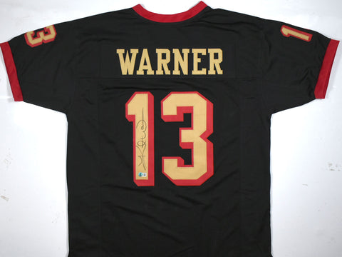 Kurt Warner Autographed Black Pro Style Jersey - Beckett W Hologram *Black