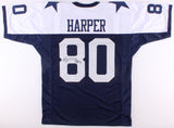 Alvin Harper Signed Cowboys Jersey Inscribd "Bowl to Bowl Super Bowl Champ 92 93