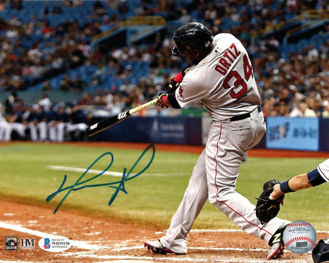 David Ortiz Signed Boston Red Sox 500th Home Run 8x10 Photo Beckett Witnessed