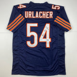 Autographed/Signed Brian Urlacher HOF 18 Chicago Blue Jersey Beckett BAS COA