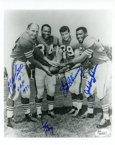 Tittle, Perry, Mcelhenny & Johnson Signed 49ers 8x10 Photo JSA 48597