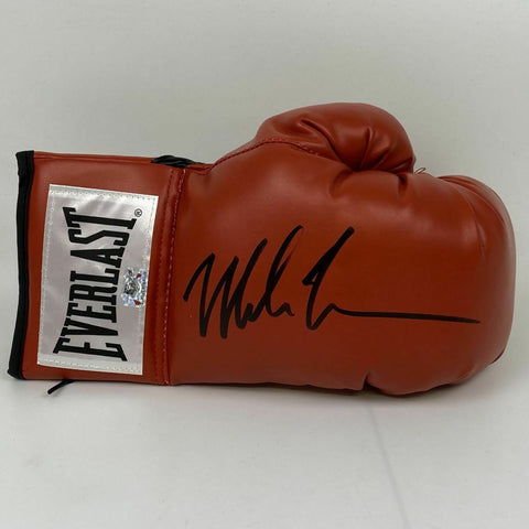 Autographed/Signed MIKE TYSON Red Everlast Boxing Glove Athlete Hologram COA