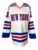 Mark Messier New York Signed White Hockey Jersey BAS