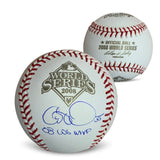 Cole Hamels Autographed 2008 World Series MVP Stats Signed Baseball Beckett COA