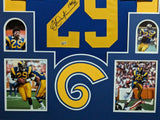 CUSTOM FRAMED LOS ANGELES RAMS ERIC DICKERSON AUTOGRAPHED JERSEY BECKETT HOLO