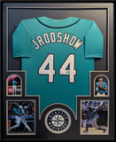 FRAMED SEATTLE MARINERS JULIO RODRIGUEZ AUTOGRAPHED SIGNED JERSEY JSA COA