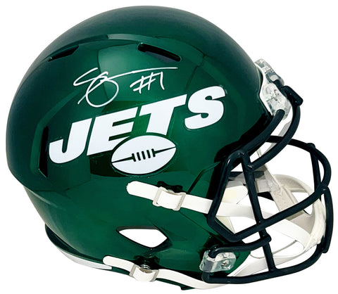 AHMAD SAUCE GARDNER SIGNED NEW YORK JETS FULL SIZE SPEED HELMET BECKETT