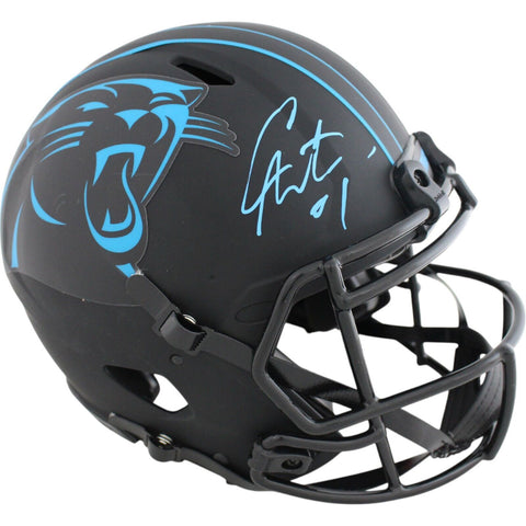 Cam Newton Autographed Carolina Panthers Authentic Eclipse Helmet Beckett 49048