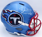 Ryan Tannehill Auto Titans Flash Full Size Speed Helmet (Smudge) Beckett WN46138