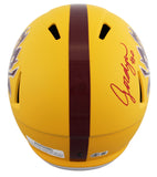 ASU Sam Leavitt & Jordyn Tyson Signed Sparky Full Size Speed Rep Helmet BAS Wit