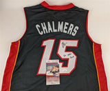 Mario Chalmers Signed Miami Heat Black Jersey Inscribed "2x NBA Champ" (JSA COA)