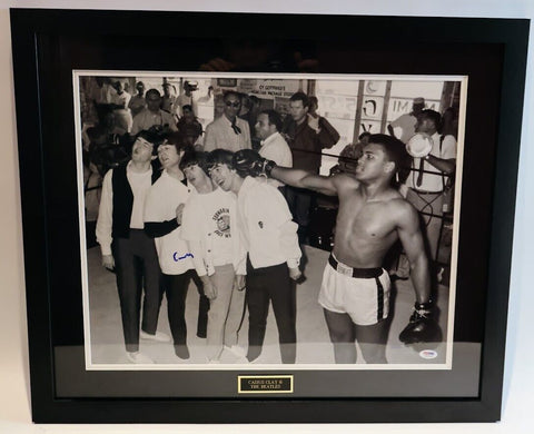 Singed Casius Clay & the Beatles Framed Photo - PSA/DNA LOA & Sport Mem COA