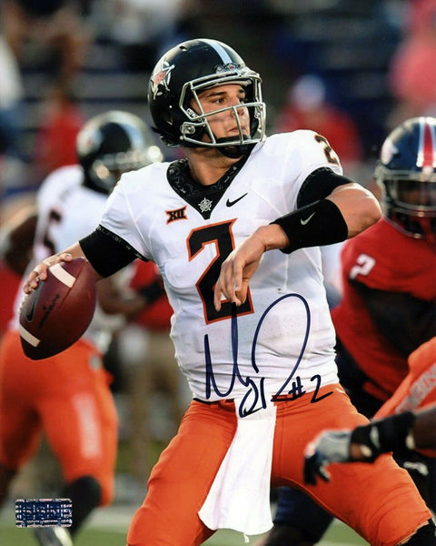 MASON RUDOLPH SIGNED AUTOGRAPHED OKLAHOMA STATE COWBOYS 8x10 PHOTO COA