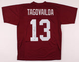 Tua Tagovailoa Signed Alabama Crimson Tide Jersey (Beckett) 2020 #5 Pk/ Miami QB