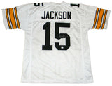 JOSH JACKSON SIGNED AUTOGRAPHED IOWA HAWKEYES #15 WHITE JERSEY JSA