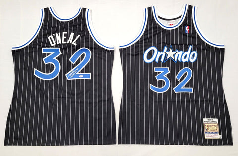 Shaquille O'Neal Signed Magic Black 1994-95 M&N Authentic Jersey PSA/DNA ITP