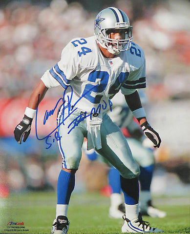 Larry Brown Signed Dallas Cowboys Action 8x10 Photo w/SB XXX MVP - SCHWARTZ COA