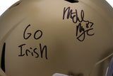 Michael Mayer Signed Note Dame Fighting Irish F/S Classic Helmet BAS 38784