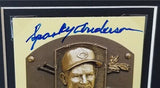 Sparky Anderson Signed Cincinnati Reds HOF Plaque Card 14x18 Matted Display JSA