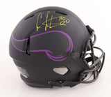 CRIS CARTER SIGNED VIKINGS F/S ECLIPSE SPEED AUTHENTIC HELMET BECKETT