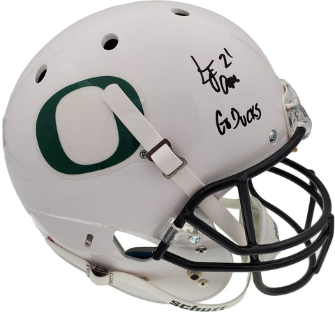 LAMICHAEL JAMES AUTOGRAPHED OREGON WHITE FULL SIZE HELMET GO DUCKS PSA/DNA 72894