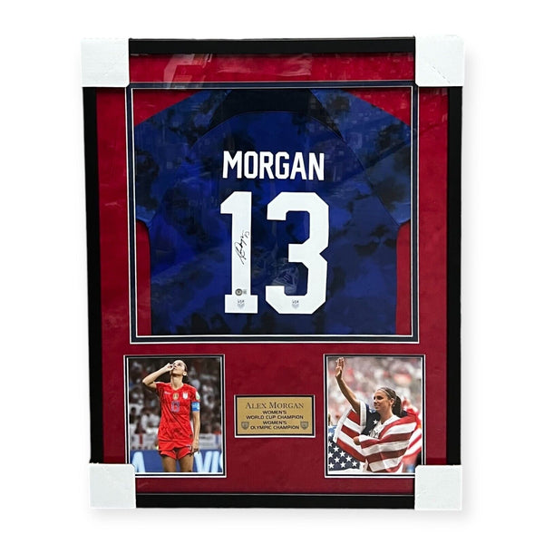 Alex Morgan Signed Autographed USA Soccer Jersey Framed to 32x40 Beckett