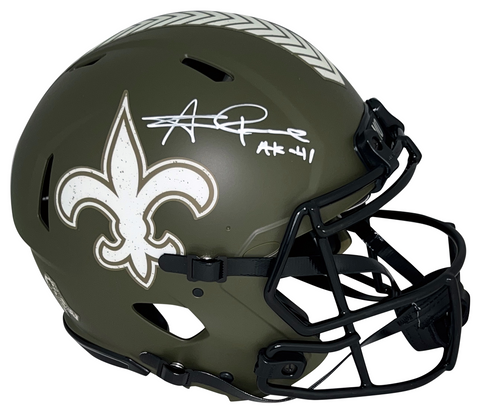 ALVIN KAMARA SIGNED NEW ORLEANS SAINTS SALUTE TO SERVICE AUTHENTIC SPEED HELMET