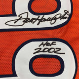 Autographed/Signed Dan Hampton HOF 2002 Chicago Orange Jersey Beckett COA