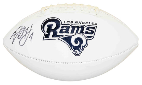 DARRELL HENDERSON JR AUTOGRAPHED LOS ANGELES RAMS WHITE LOGO FOOTBALL BECKETT