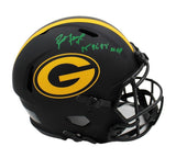 Brett Favre Signed Green Bay Packers Speed Authentic Eclipse Helmet w/Insc - LE