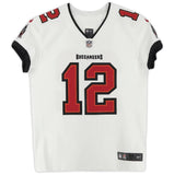 TOM BRADY Autographed "SB LV Champs" White Buccaneers Nike Elite Jersey FANATICS