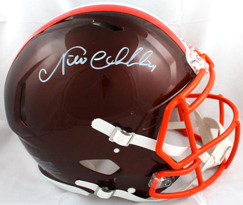 Nick Chubb Signed Cleveland Browns F/S Flash Speed Authentic Helmet-BeckettWHolo