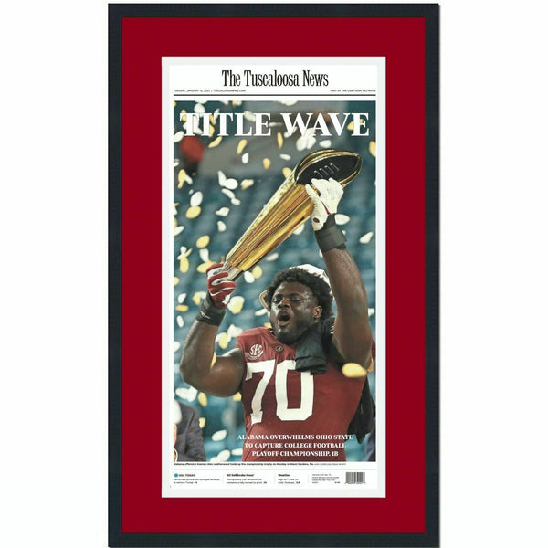 Framed Tuscaloosa News Alabama 2020 Champions Newspaper Cover 17x27 Photo V1