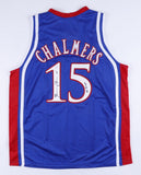 Mario Chalmers Signed Kansas Jayhawks Jersey Inscribed "08 Champs" (JSA QR Code)