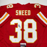 Autographed/Signed L'Jarius Sneed Kansas City Red Football Jersey JSA COA