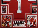 FRAMED LOUISIANA RAGIN CAJUNS BRIAN MITCHELL AUTOGRAPHED INSCRIBED JERSEY JSA