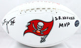 Dexter Jackson Autographed Tampa Bay Buccaneers Logo Football w/SB MVP-Prova