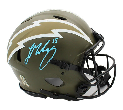 Ladd McConkey Signed Los Angeles Chargers Speed Authentic STS NFL Helmet