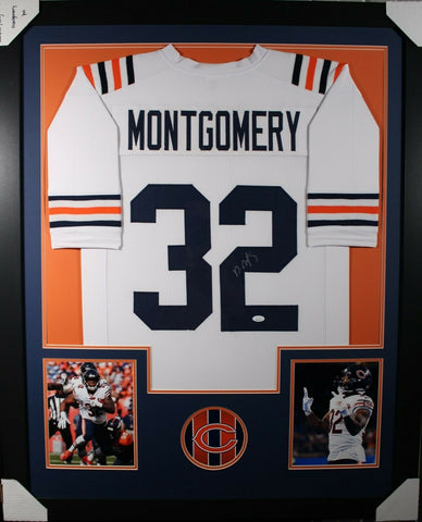 DAVID MONTGOMERY (Bears alternate TOWER) Signed Autographed Framed Jersey JSA